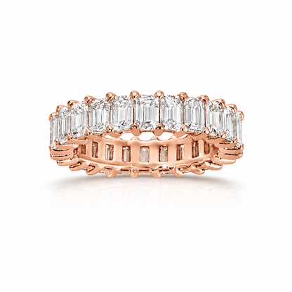 Emerald cut diamond eternity band