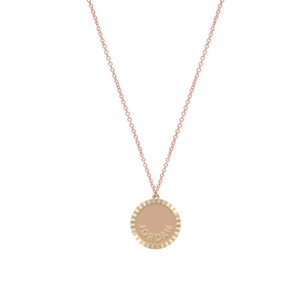 Treasure Disk Name Plate Necklace