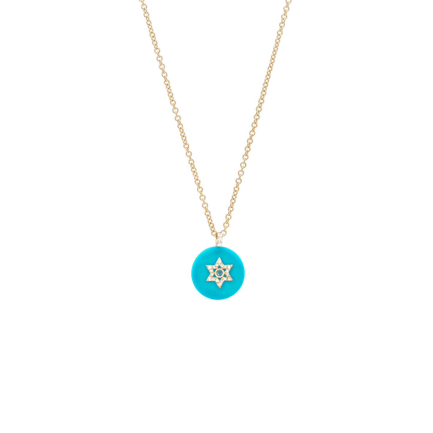 Co-exist - Star of David Necklace on Gemstone