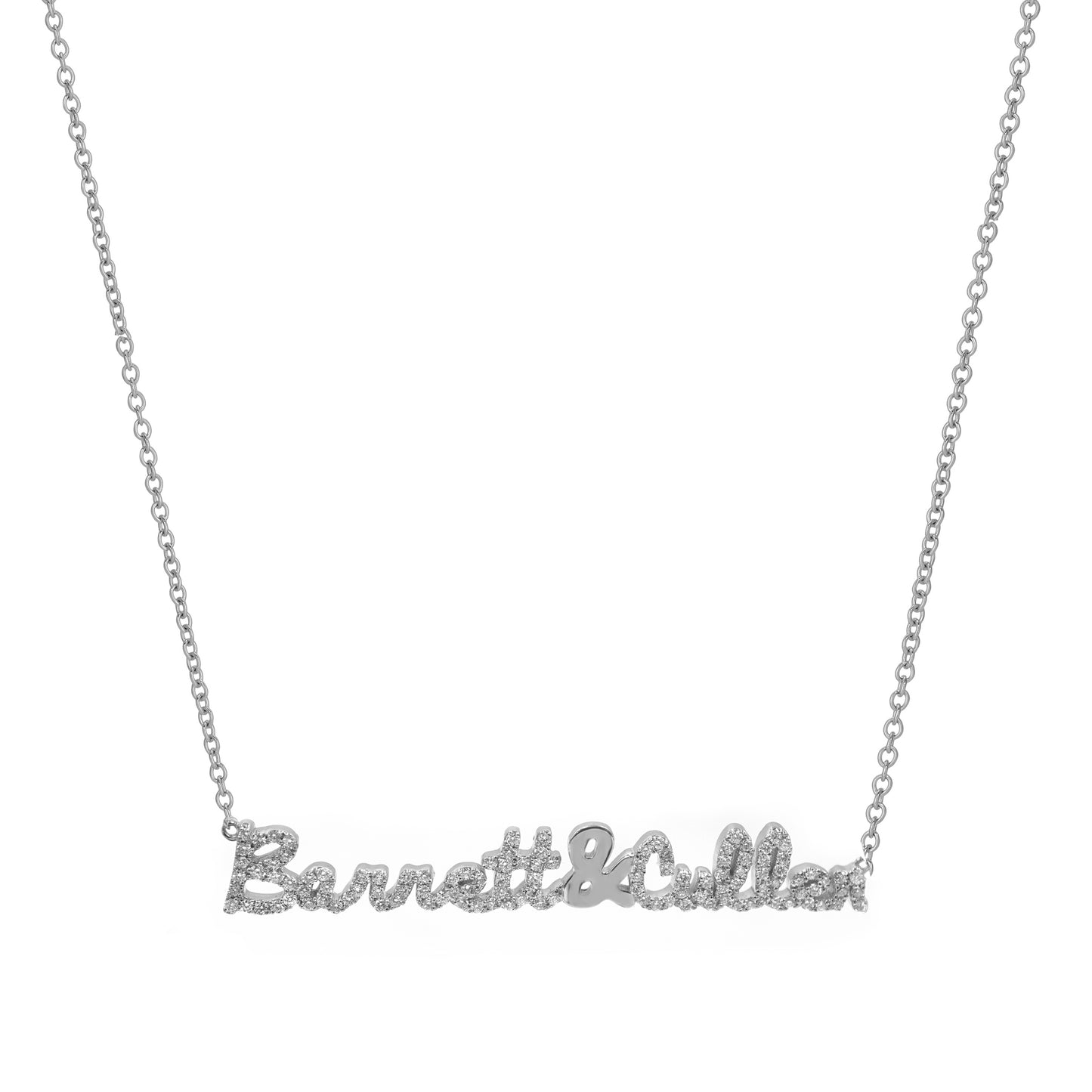 Tiny Treasure Diamond Double Name Necklace