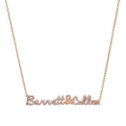 Tiny Treasure Diamond Double Name Necklace