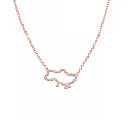Ukraine Map Necklace