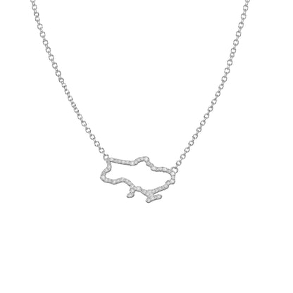 Ukraine Map Necklace