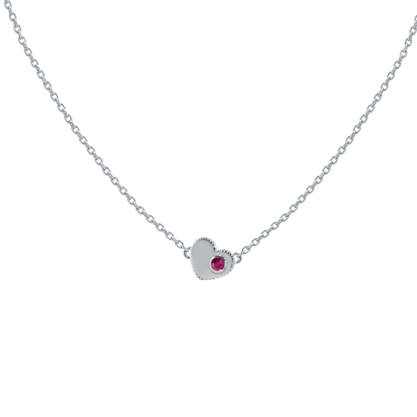 Daric Coin Edge Tiny Heart Necklace