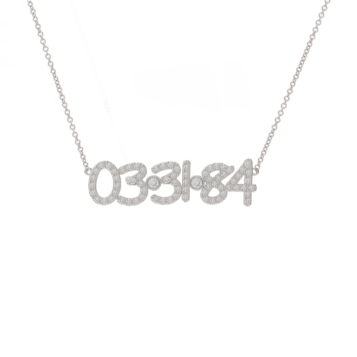 Diamond Pave date necklace