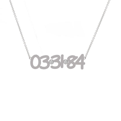 Diamond Pave date necklace