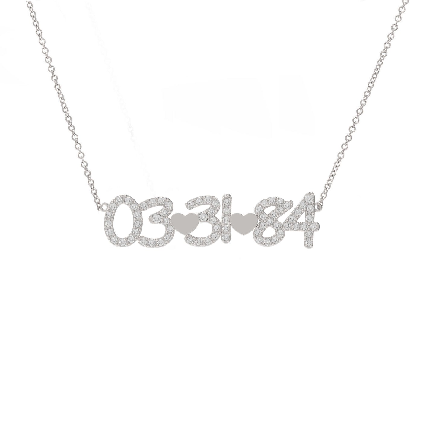 Diamond Pave date necklace