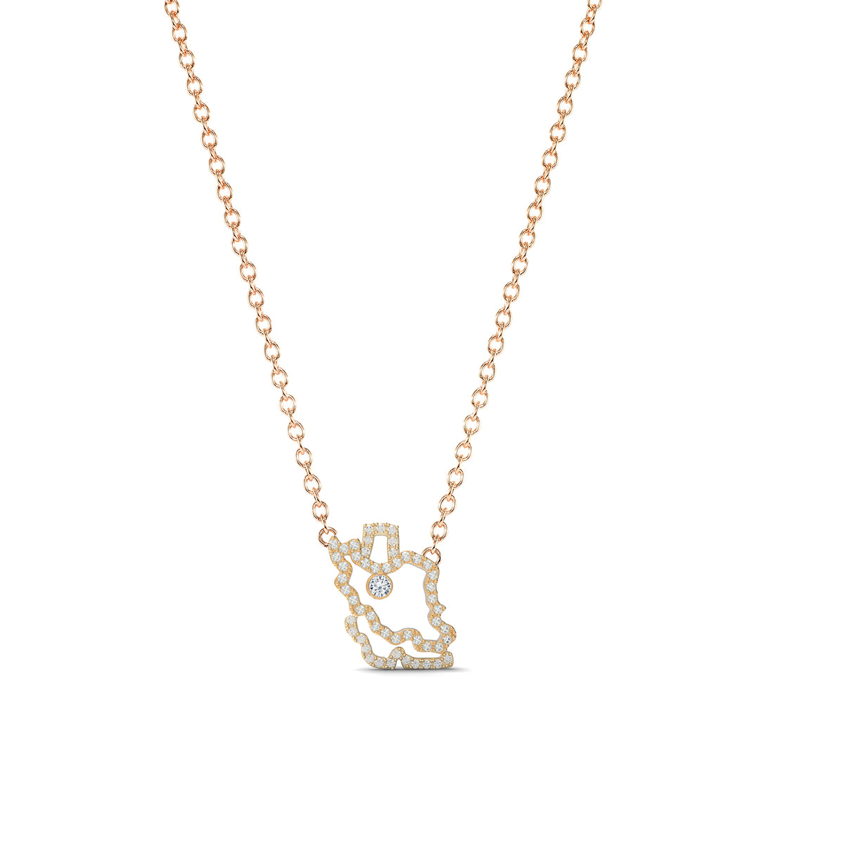 Iran Map Necklace