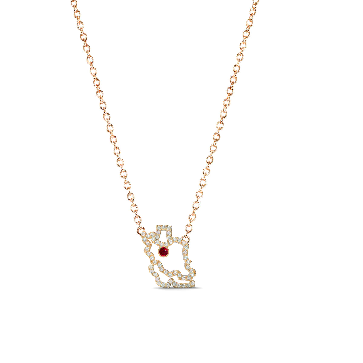 Iran Map Necklace