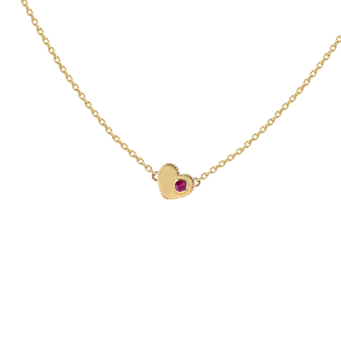 Daric Coin Edge Tiny Heart Necklace