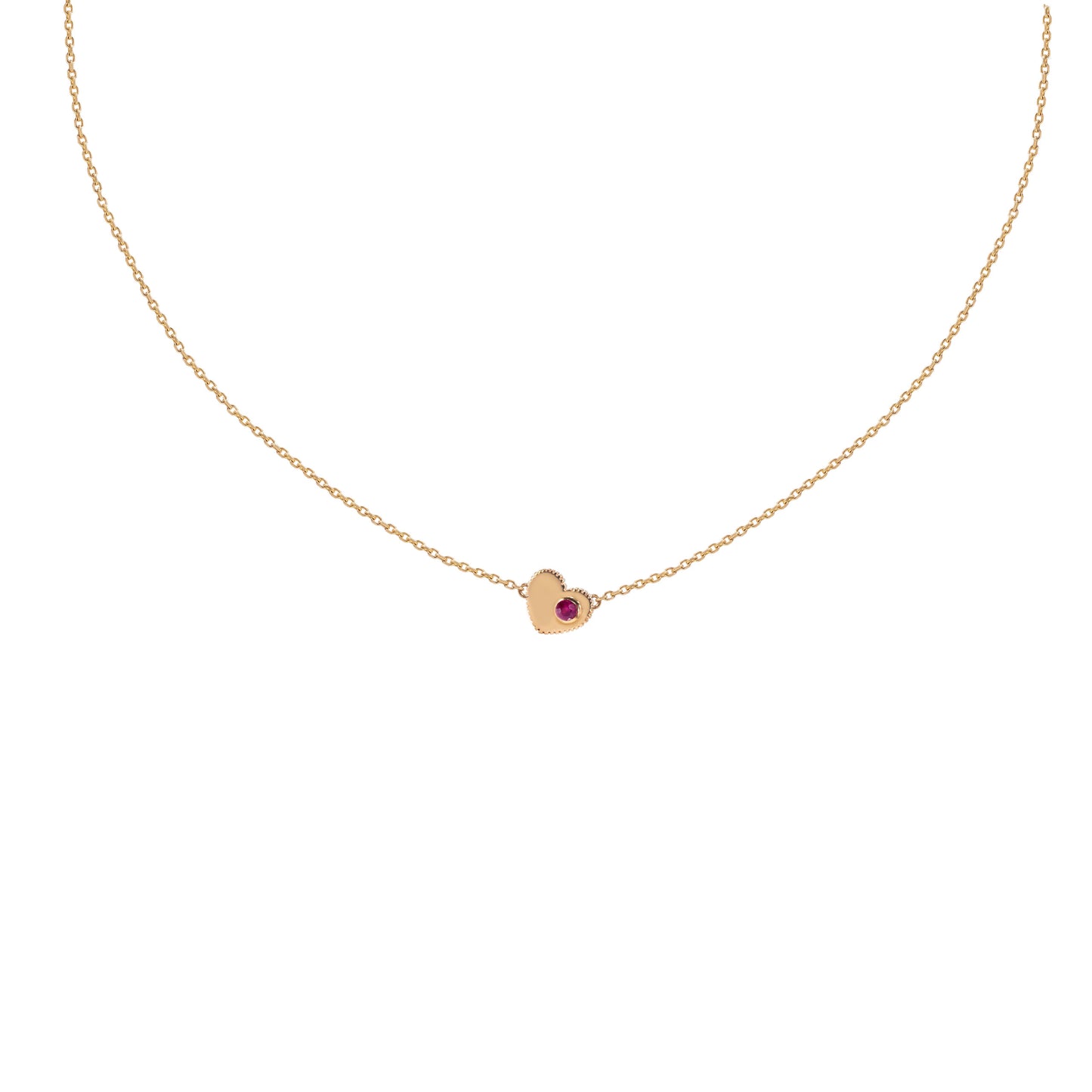 Daric Coin Edge Tiny Heart Necklace