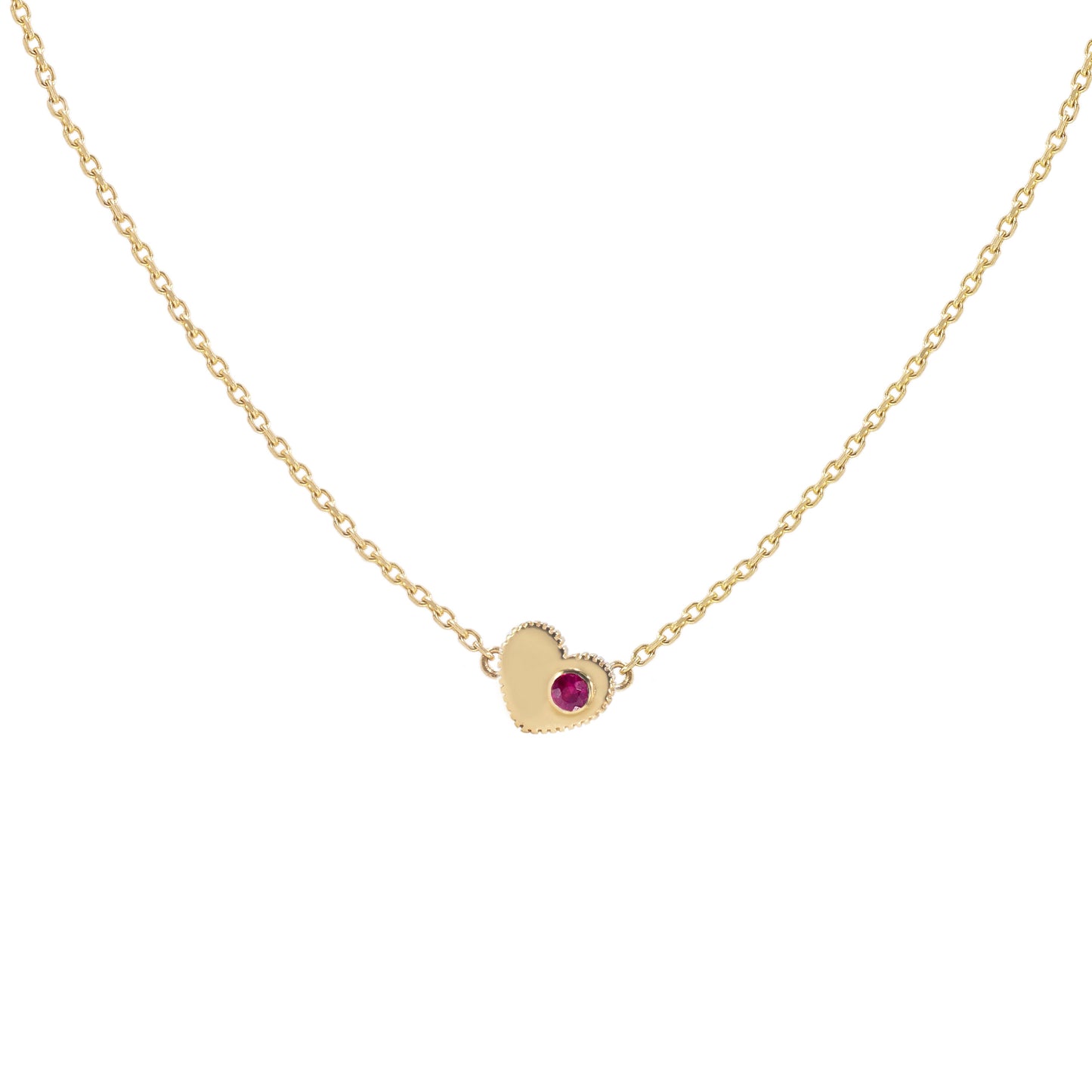 Daric Coin Edge Tiny Heart Necklace