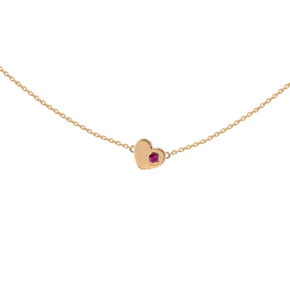 Daric Coin Edge Tiny Heart Necklace