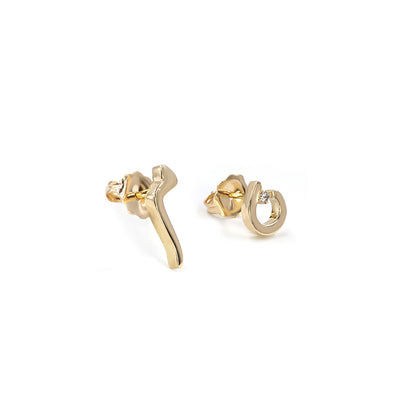 Persian - Arabic Initial Gold Studs